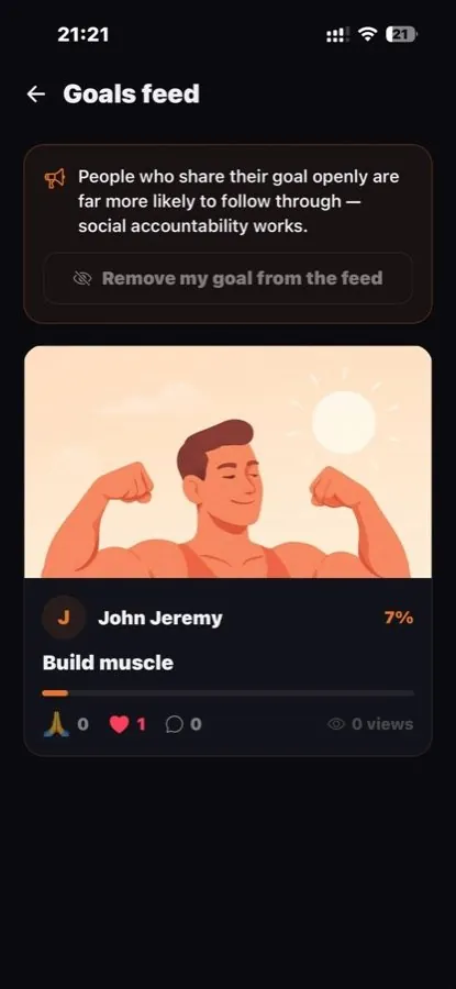 Gainers app screen